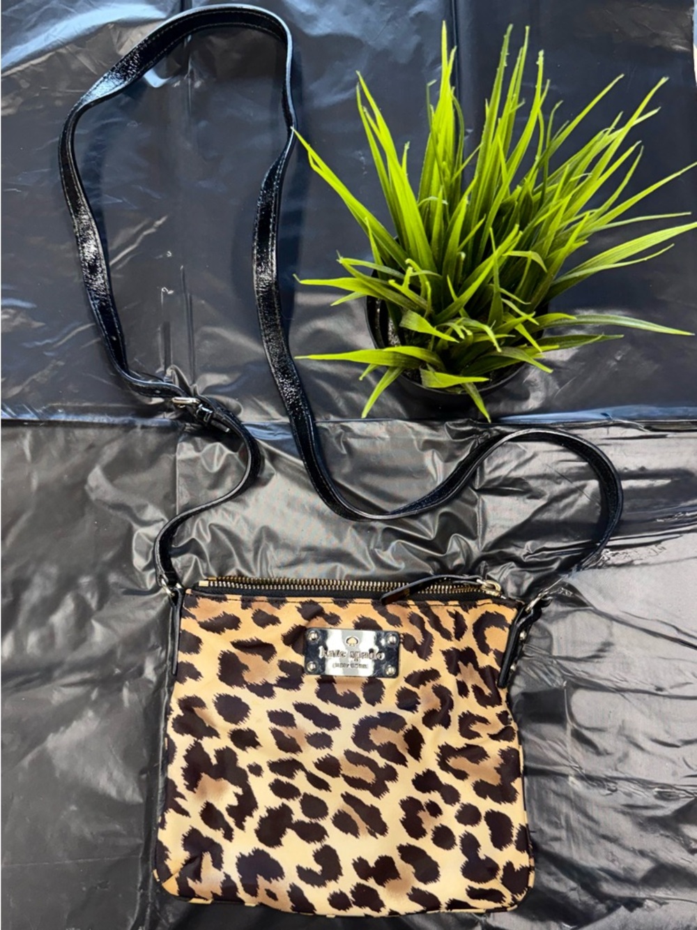kate spade Leopard-Print Crossbody Bag in Brown and Black